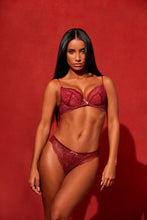 Load image into Gallery viewer, Gossard Superboost Lace Plunge Bra - Cranberry/Raspberry Sorbet
