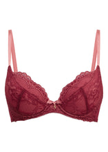 Load image into Gallery viewer, Gossard Superboost Lace Plunge Bra - Cranberry/Raspberry Sorbet