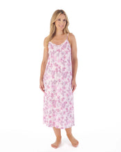 Load image into Gallery viewer, Slenderella Tonal Floral Print 46" Adjustable Strap Jersey Nightdress - ND03110