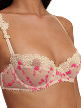Load image into Gallery viewer, Passionata White Nights Balconette Bra - Cappucino/Fluo Pink