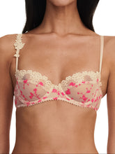 Load image into Gallery viewer, Passionata White Nights Balconette Bra - Cappucino/Fluo Pink