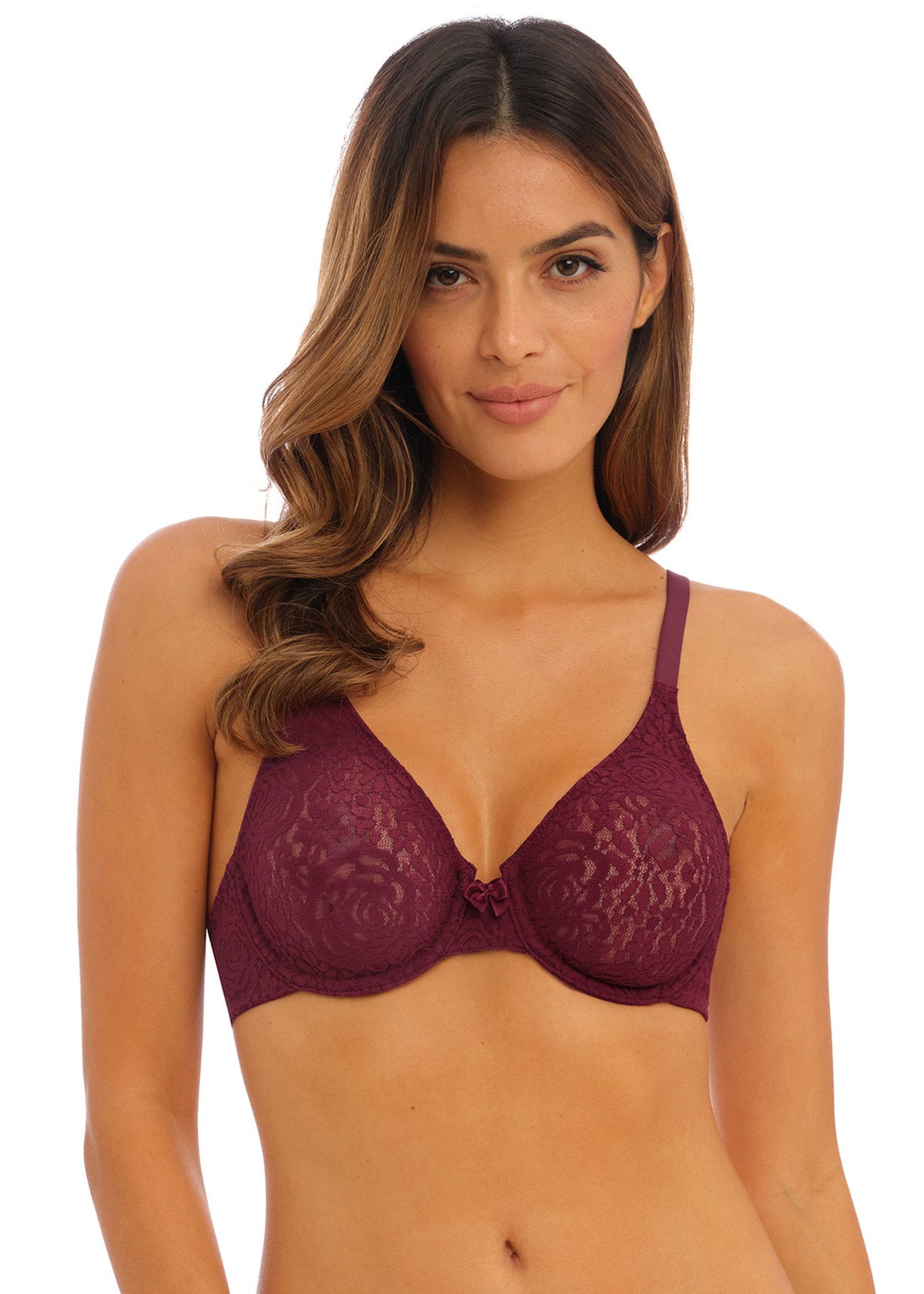 Wacoal Halo Lace Moulded Underwired Bra -Lemon Available at The