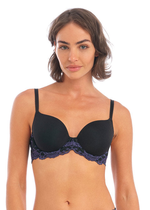 Wacoal Women's Instant Icon Contour Bra, Black/Eclipse, 30D at