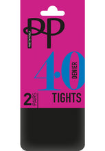 Load image into Gallery viewer, Pretty Polly EVERYDAY OPAQUE TIGHTS 40 DENIER 2 PAIR PACK - PPERQ7