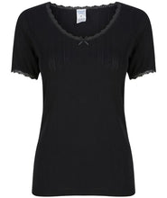 Load image into Gallery viewer, Slenderella Brushed Thermal Short Sleeve Top UW402