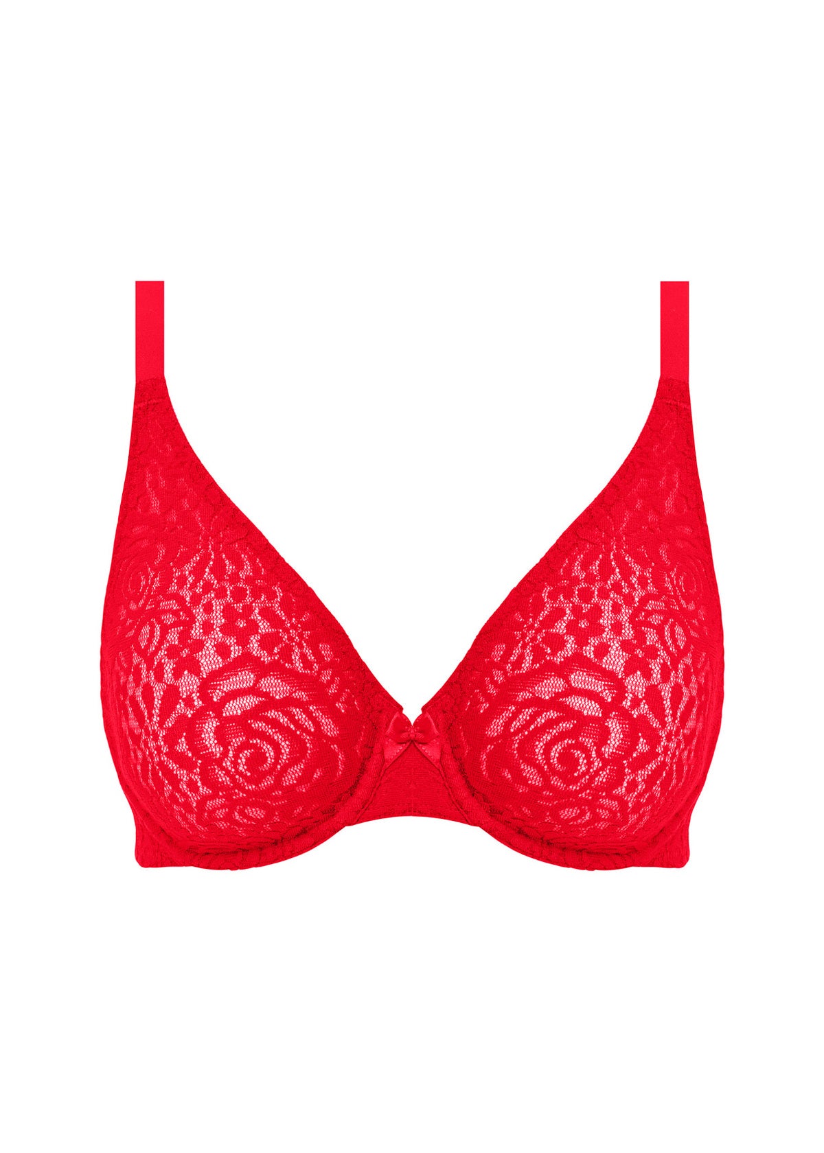 Wacoal Halo Lace Moulded Underwire Bra - Equestrian Red