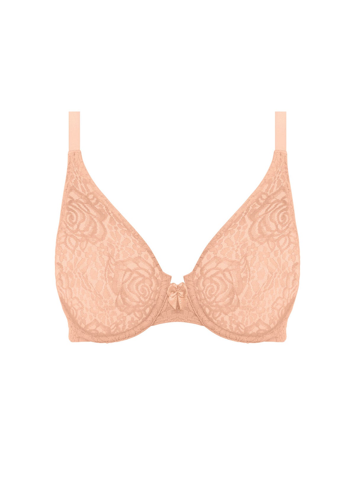 Wacoal Halo Lace Moulded Underwire Bra - Almost Apricot