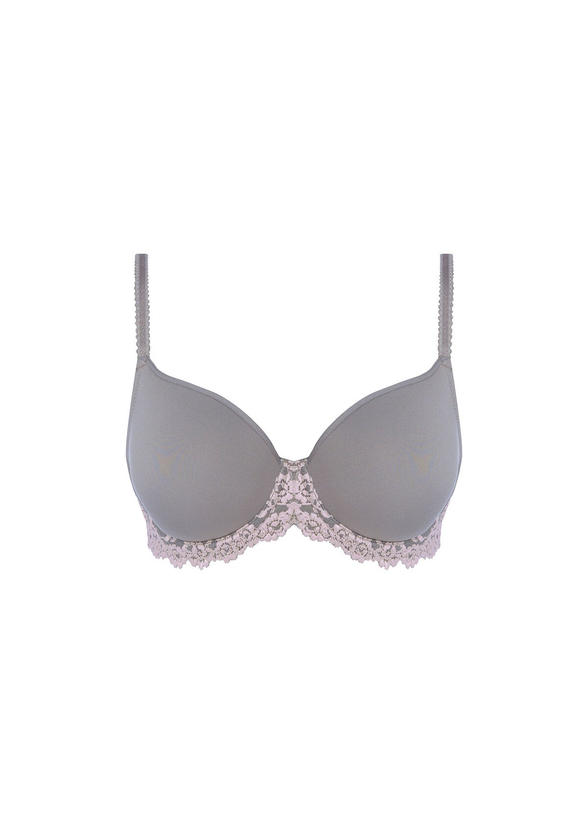 Wacoal Embrace Lace Contour Bra - Smoke / Crystal Pink