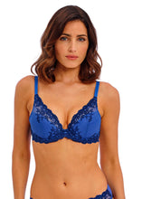 Load image into Gallery viewer, Wacoal Embrace Lace Plunge Bra - Beaucoup Blue / Bellwether Blue
