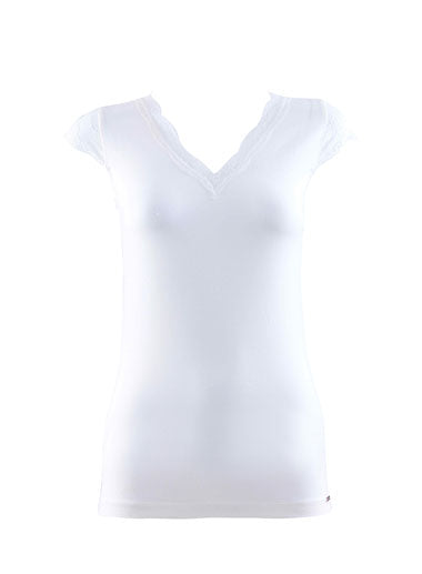 Blackspade Comfort Classics Lace V Neck Singlet - 1348