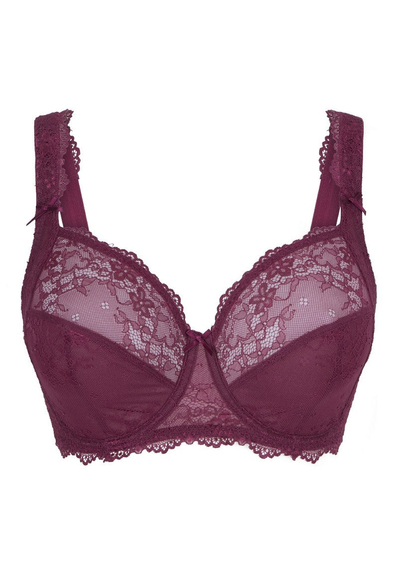 LingaDore Daily Collection Full Coverage Lace Bra - Tawny Port