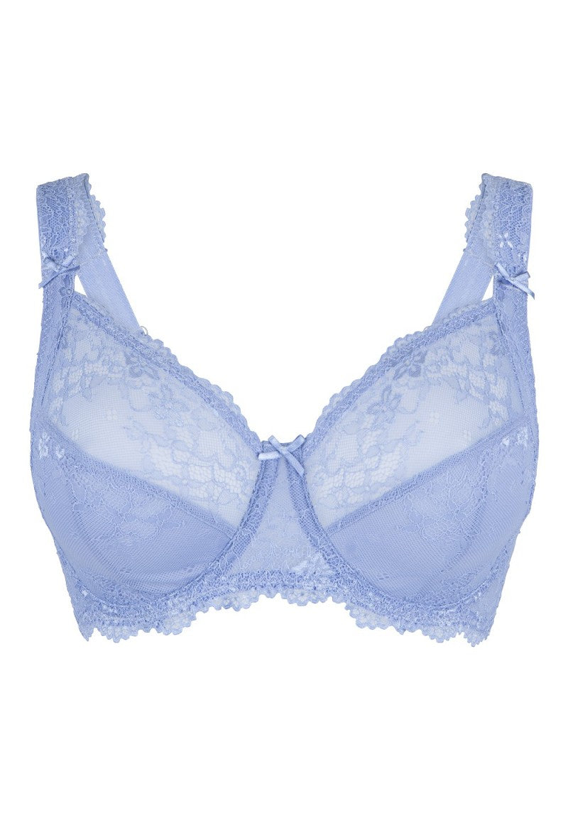 LingaDore Daily Collection Full Coverage Lace Bra - Misty Blue Jacquard