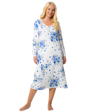 Load image into Gallery viewer, Luxury Soft Touch Jersey Long Sleeve Floral Nightdress
