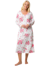 Load image into Gallery viewer, Luxury Soft Touch Jersey Long Sleeve Floral Nightdress
