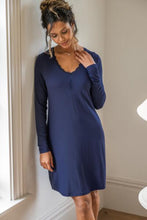 Load image into Gallery viewer, Pour Moi Sofa Loves Lace Long Sleeve V-Neck Hidden Support Nightdress - Navy
