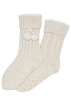 Load image into Gallery viewer, Pour Moi Cosy Cable Knit Lined Slipper Sock - 23203

