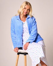 Load image into Gallery viewer, Ditsy Floral Print 100% Cotton Jersey Long Sleeve Nightdress
