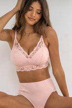 Load image into Gallery viewer, Pour Moi Love To Lounge Lace and Modal Rib Non-Wired Bra - Soft Pink
