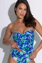 Load image into Gallery viewer, Pour Moi Santa Monica Non-Wired Strapless Tankini - Aqua Palm
