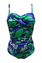 Load image into Gallery viewer, Pour Moi Santa Monica Strapless Tummy Control Swimsuit - Navy Floral
