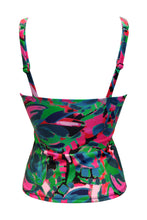 Load image into Gallery viewer, Pour Moi Heatwave Twist Front Ruched Tummy Control Tankini - Black Multi
