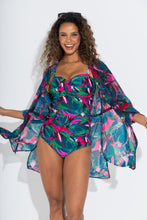 Load image into Gallery viewer, Pour Moi Chiffon Button Through Beach Shirt - Black Multi
