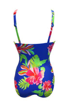 Load image into Gallery viewer, Pour Moi Free Spirit Twist Front Tummy Control Swimsuit - Ultramarine/Pink
