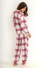 Load image into Gallery viewer, Pour Moi Cosy Check Brushed Cotton Pyjama Set - Pink/Cream
