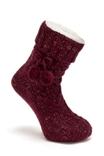 Load image into Gallery viewer, Pour Moi Cosy Cable Knit Lined Slipper Sock - 23203
