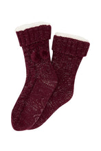 Load image into Gallery viewer, Pour Moi Cosy Cable Knit Lined Slipper Sock - 23203
