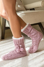 Load image into Gallery viewer, Pour Moi Cosy Cable Knit Lined Slipper Sock - 23203
