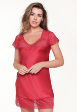 Load image into Gallery viewer, LingaDore Short Sleeve Nightdress 6814S - Earth Red
