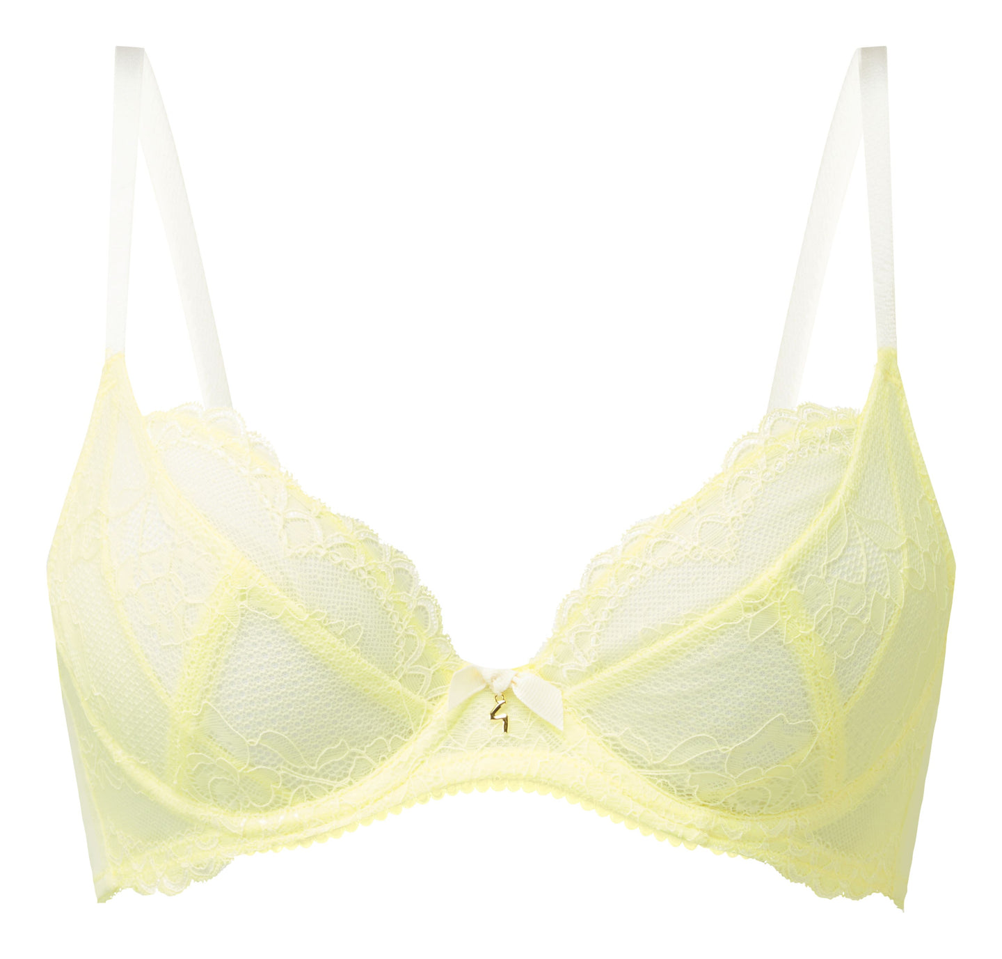 Gossard Superboost Lace Non-Padded Plunge Bra - Lemon