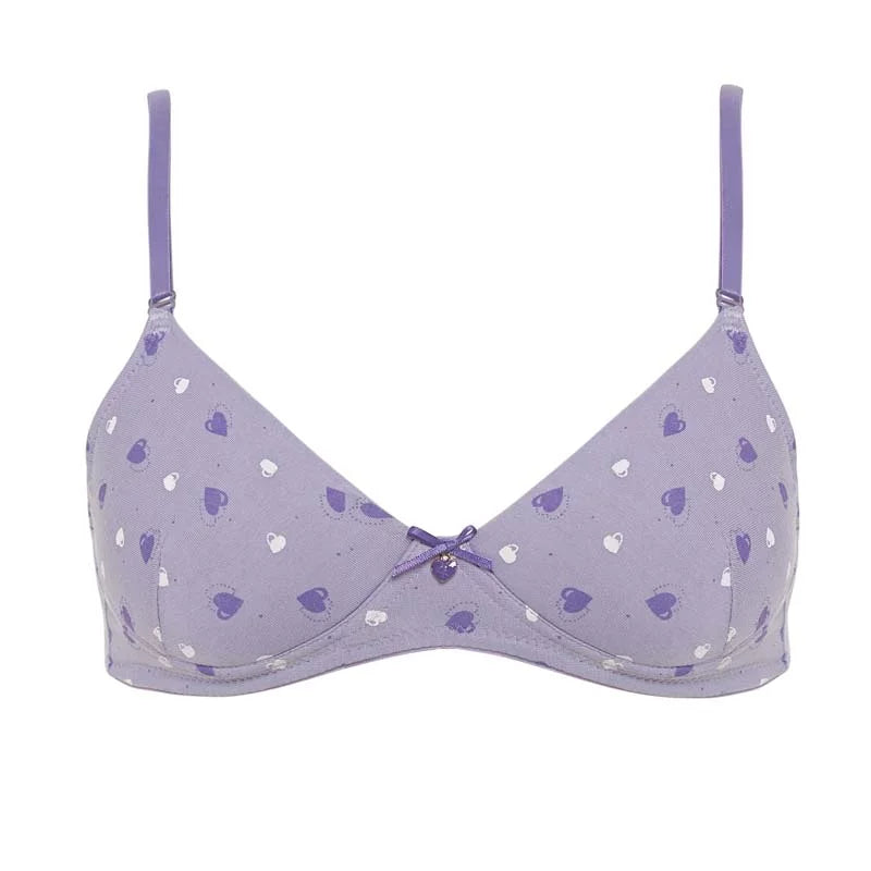 Royce Teen Bra - 2 pack - Purple Heart/White - 8021