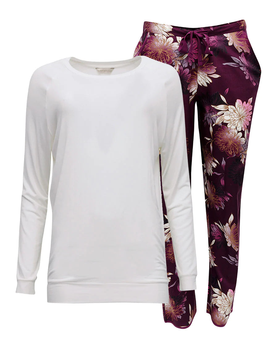 Cyberjammies Eve Slouch Jersey Top and Floral Print Pyjama Set
