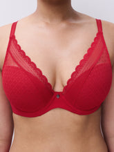 Load image into Gallery viewer, Chantelle Norah Chic Plunge T-Shirt Bra - Poppy Red
