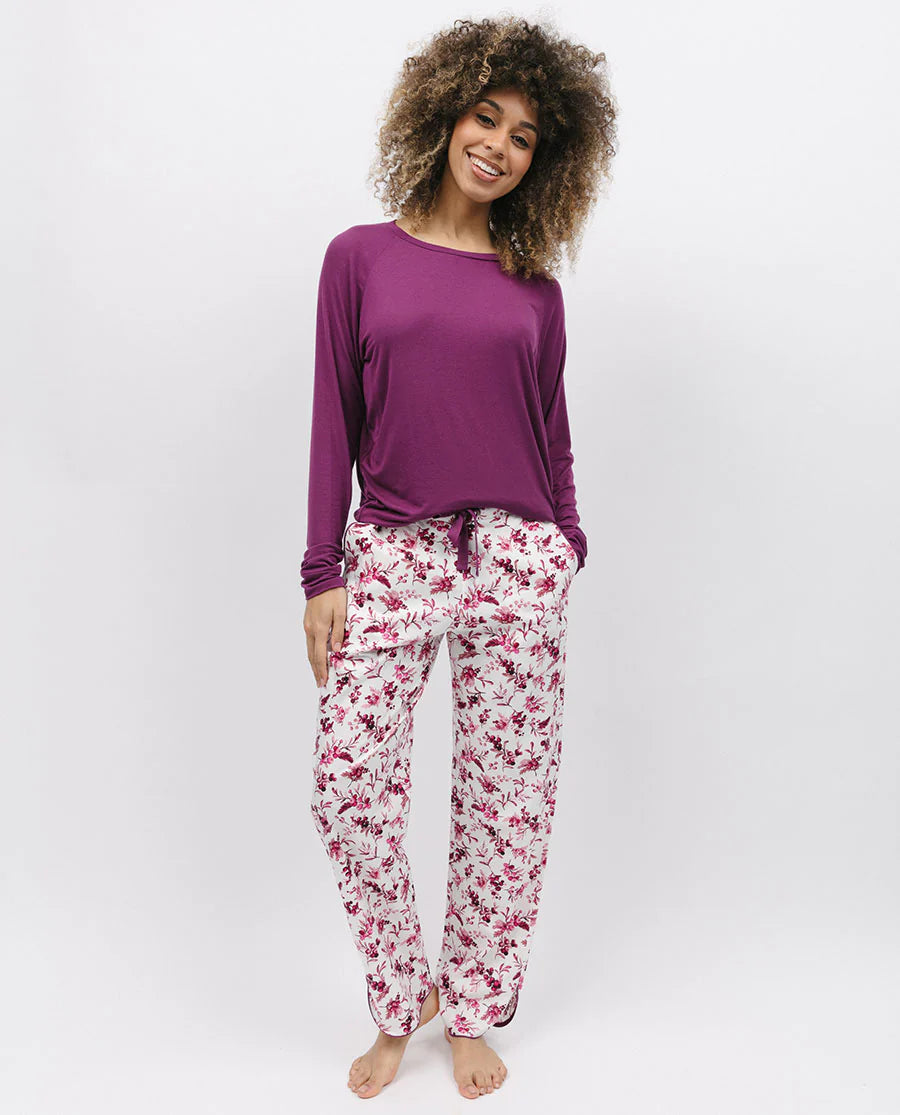 Cyberjammies Eve Slouch Jersey Top and Berry Print Pyjama Set