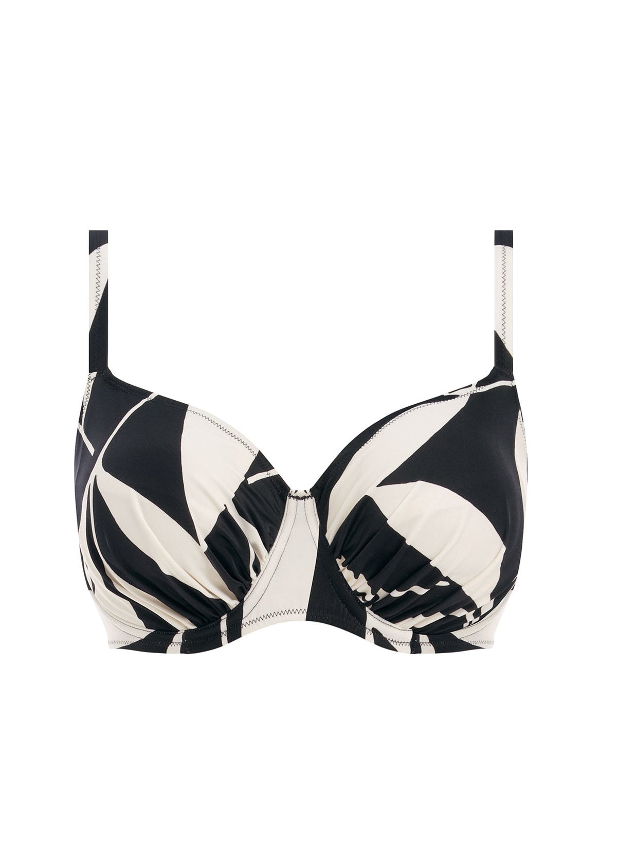 Fantasie Swimwear Ile De Re Full Cup Bikini Top - Black Cream