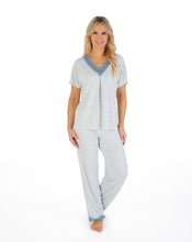 Load image into Gallery viewer, Gaspé Supersoft Ditsy Print or Solid Colour Cap Sleeve Pyjama Set - GL07703
