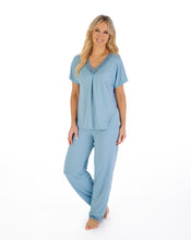 Load image into Gallery viewer, Gaspé Supersoft Ditsy Print or Solid Colour Cap Sleeve Pyjama Set - GL07703
