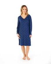 Load image into Gallery viewer, Gaspé 40&quot; Supersoft Star Print Long Sleeve Nightdress - GL08702
