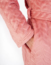 Load image into Gallery viewer, Slenderella Embossed Pattern Fleece 46" Shawl Collar Wrap - HC06318
