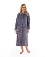 Load image into Gallery viewer, Slenderella 46" Mini Waffle Button Through Housecoat - HC4301
