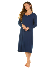 Load image into Gallery viewer, Luxury Bamboo Fabric Long Sleeve Nightdress
