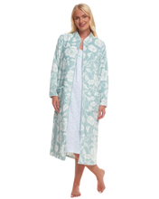 Load image into Gallery viewer, Luxury Elegance Printed Fleece Zip Up Dressing Gown
