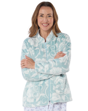Load image into Gallery viewer, Luxury Elegance Printed Fleece Zip Up Bedjacket
