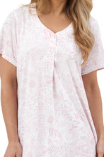 Load image into Gallery viewer, Marlon Sketchy Floral Easy Care Jersey Short Sleeve Nightdress

