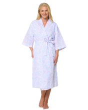Load image into Gallery viewer, Leaf Print Wrap Dressing Gown
