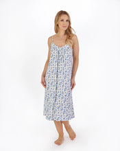 Load image into Gallery viewer, Slenderella 44&quot; Classic Floral Print Adjustable Strap Jersey Nightdress - ND05106
