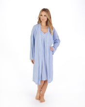 Load image into Gallery viewer, Slenderella 40&quot; Textured Stripe Woven Nightdress - ND05200
